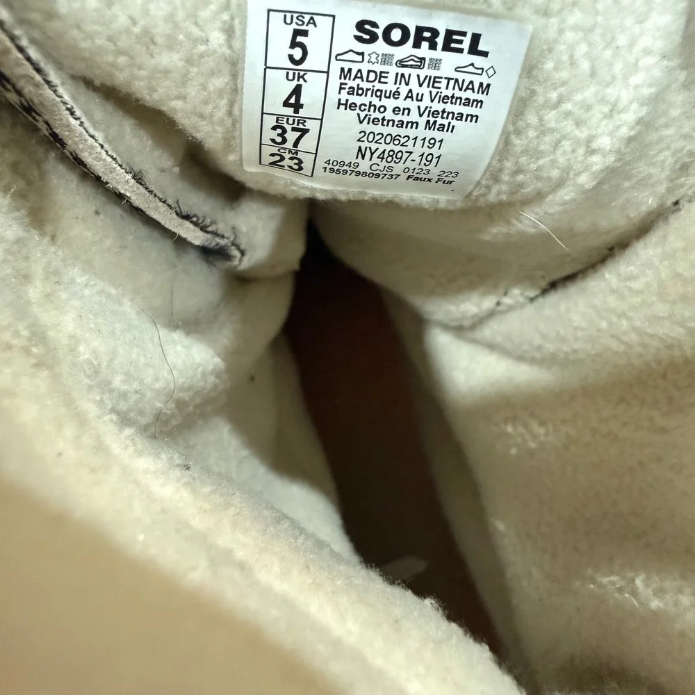 Sorel Kinetic Sport Waterproof Winter Boots Black Pink Animal Print NY4897-191 5